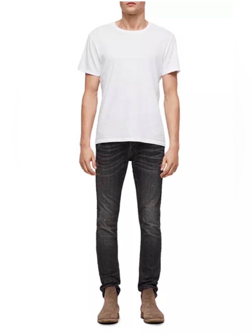 AllSaints Men's Cigarette Skinny Jeans – Washed Black (Sz 32)